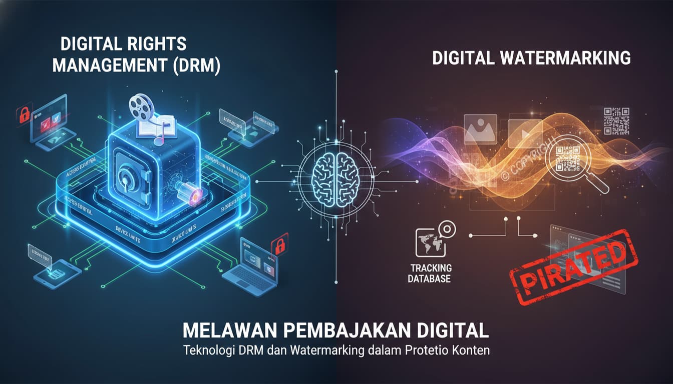 Melawan Pembajakan Digital: Teknologi DRM dan Watermarking dalam Proteksi Konten